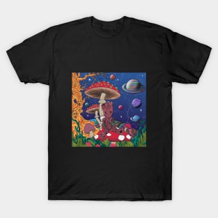 GROOT psychedelic fantasy art T-Shirt